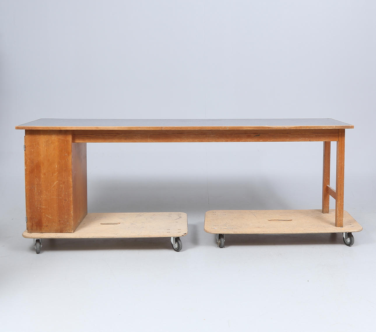 WORKBENCH, wood and laminate, mid-20th century.