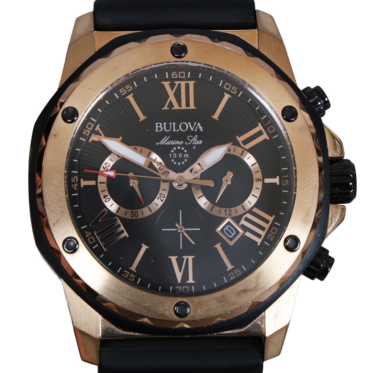 A GENTLEMAN'S BULOVA QUARTZ WRISTWATCH.
