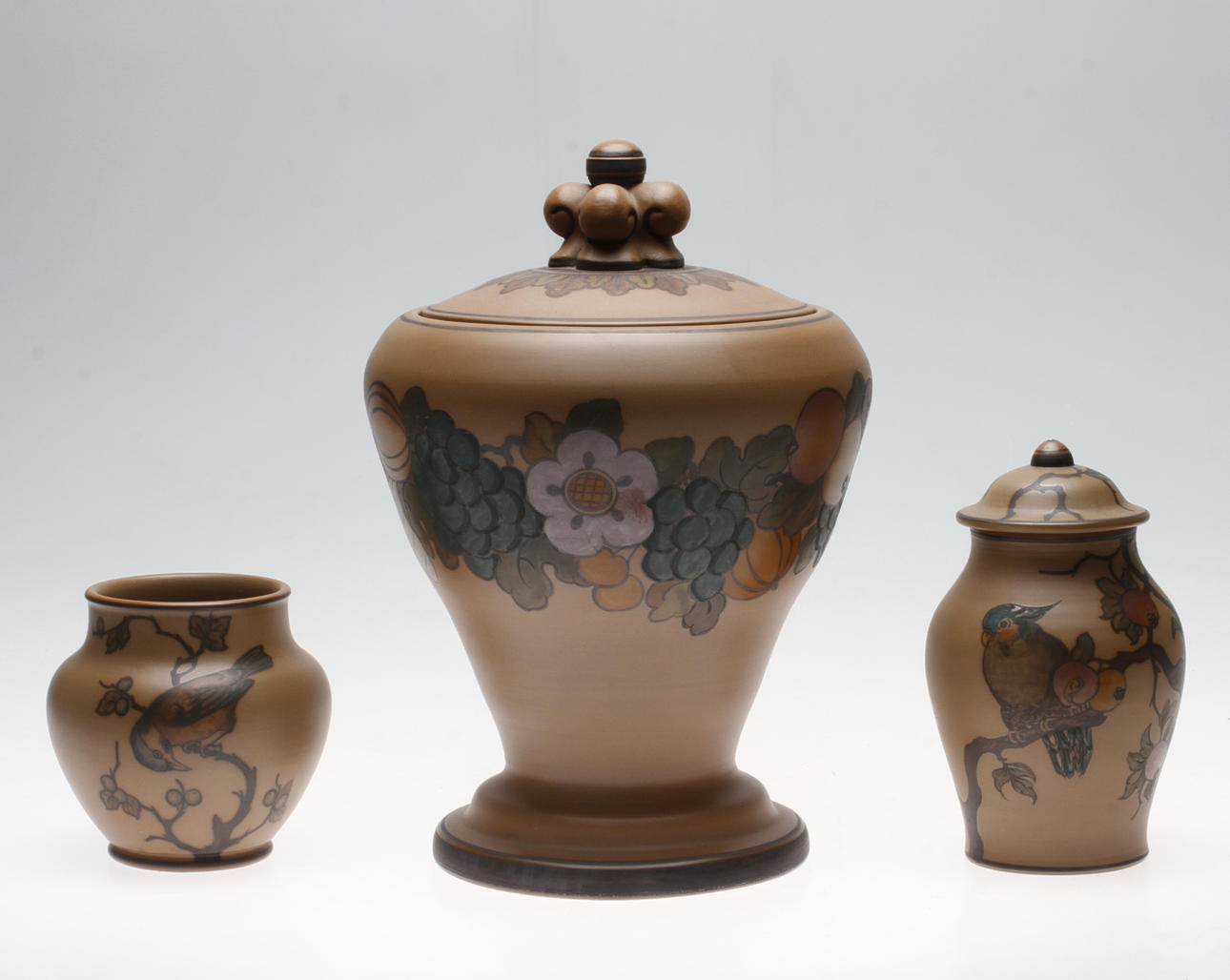 KERAMIK, 3 delar, keramik, Lauritz Hjorth. Bornholm.