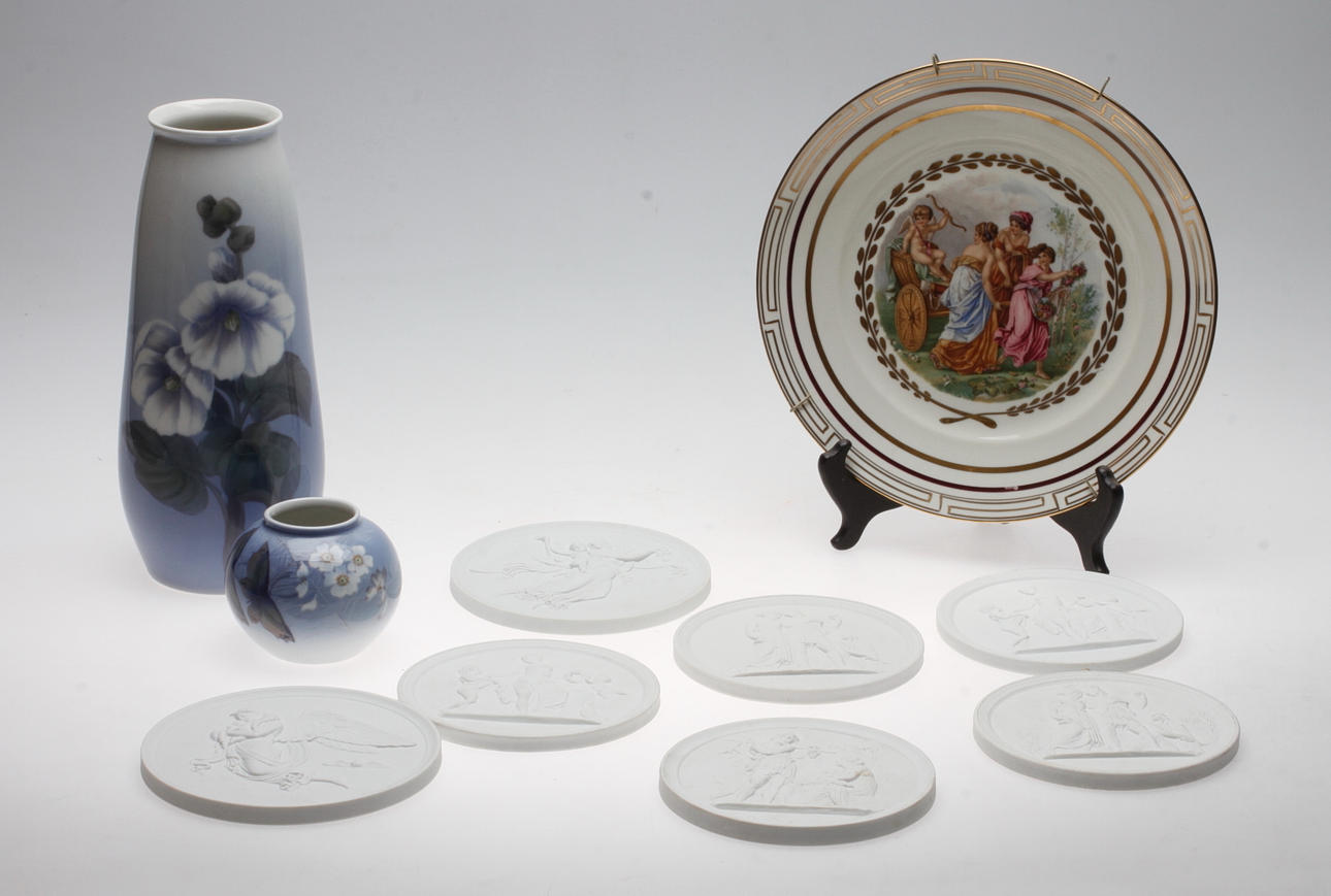 PORSLIN, 10 delar, Royal Copenhagen, Danmark.