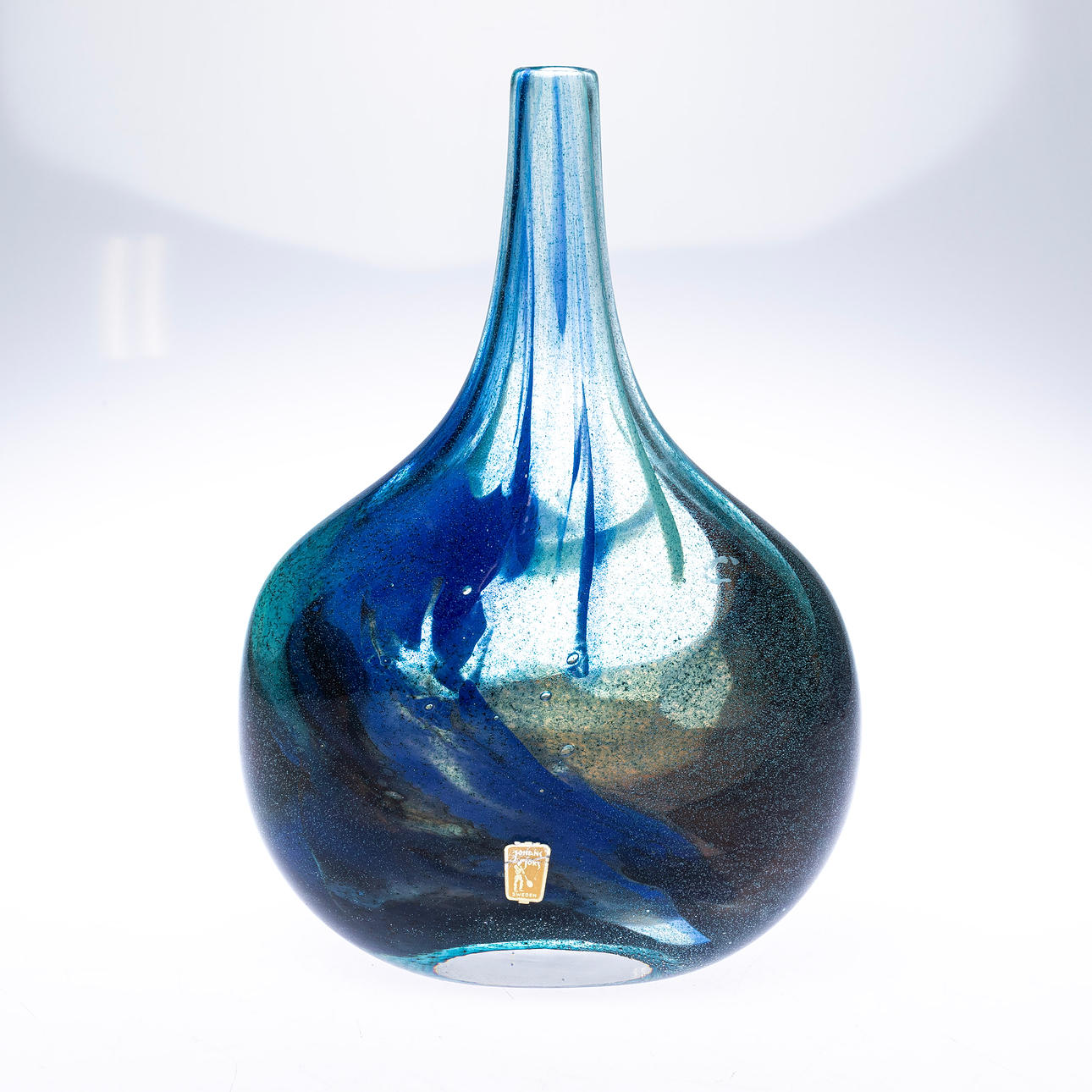 BENGT ORUP. Vase, Johansfors, signed.
