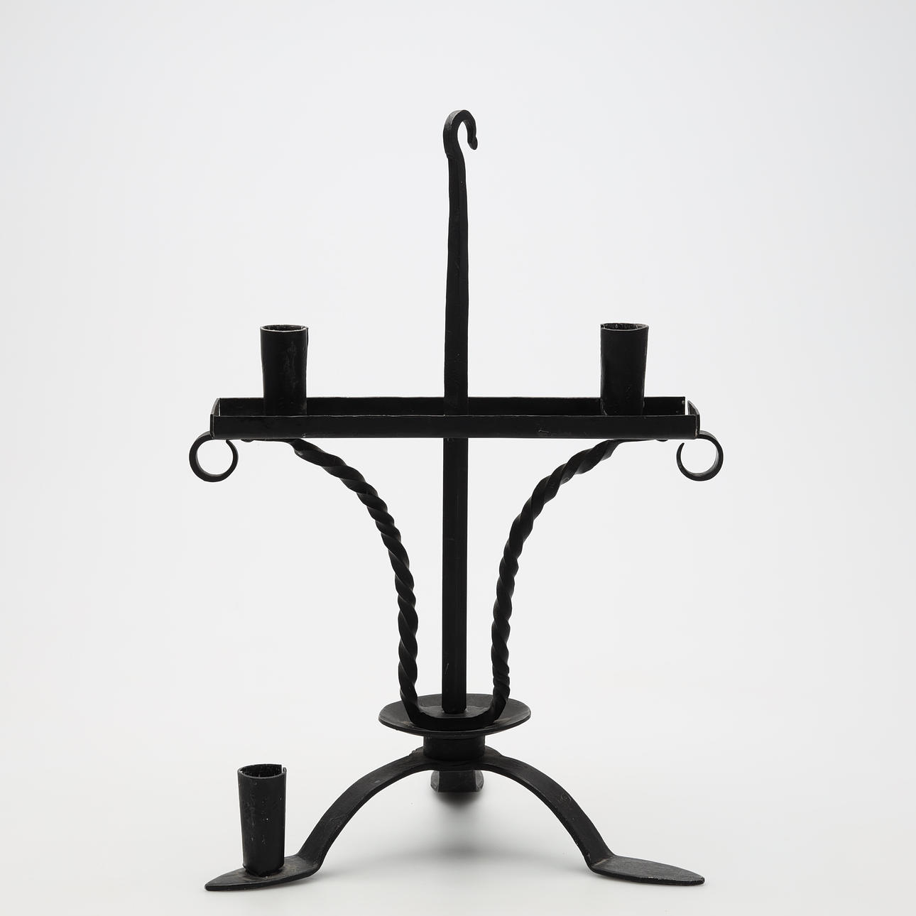 GÖSTA ÅBERG. CANDLESTICK, wrought iron, monogram signed.