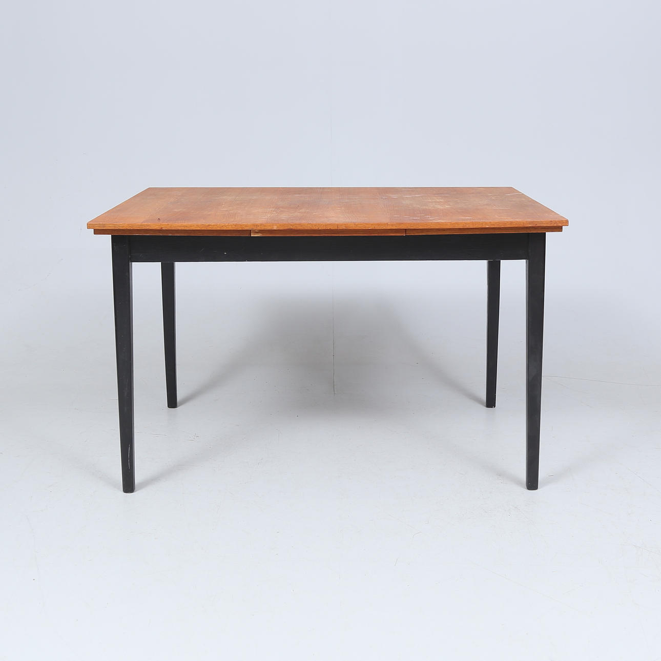 DINING TABLE, teak veneered and painted, 1960s.