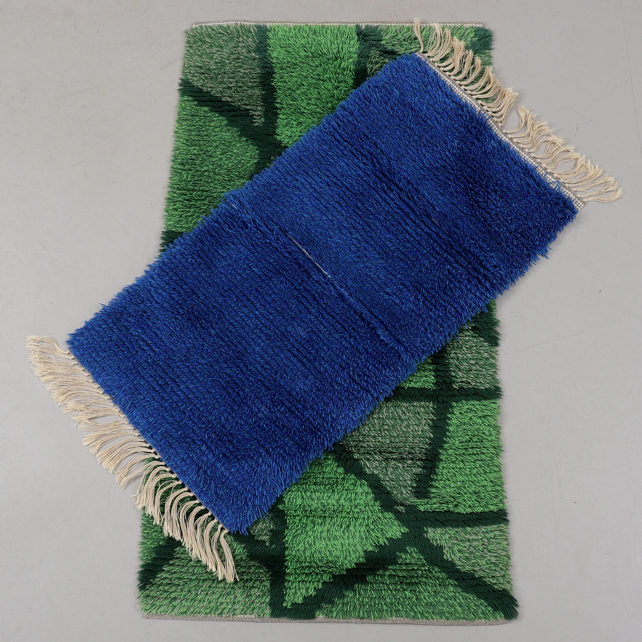 Rya rugs, 2 pcs.