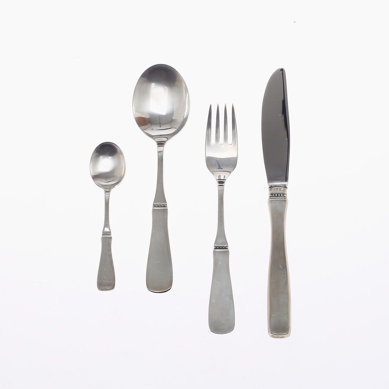 BORDSBESTICK, 48 delar, silver, "Uppsala", Eric Löfman, MGAB, 1900-tal.