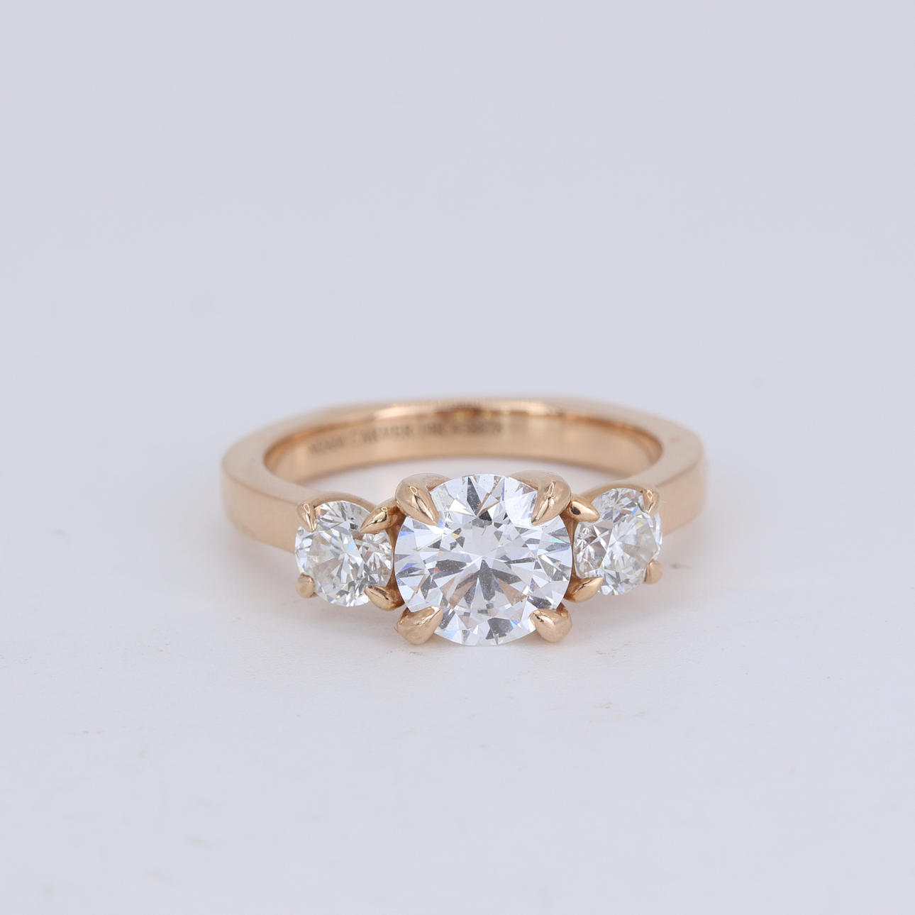18CT ROSE GOLD 1.87CT DIAMOND RING.