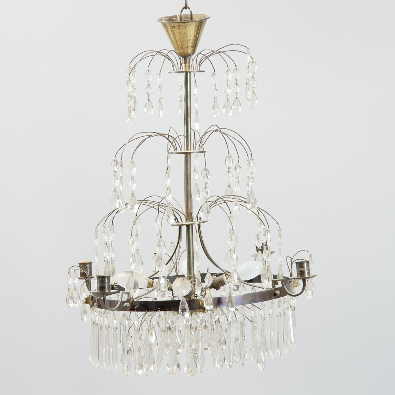 LJUSKRONA för 4 ljus, gustaviansk stil, tidigt 1900-tal.