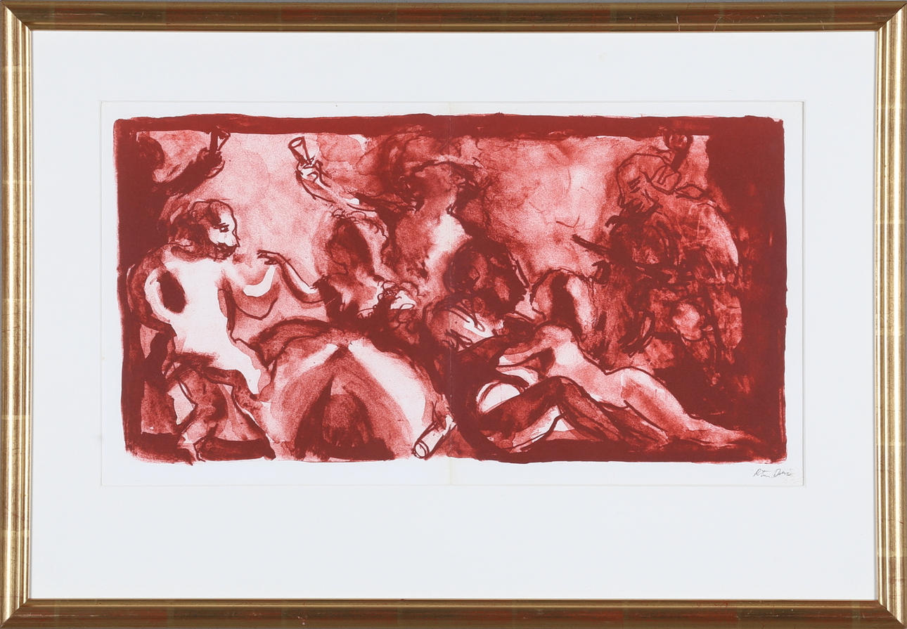 PETER DAHL. Färglitografi, signerad.