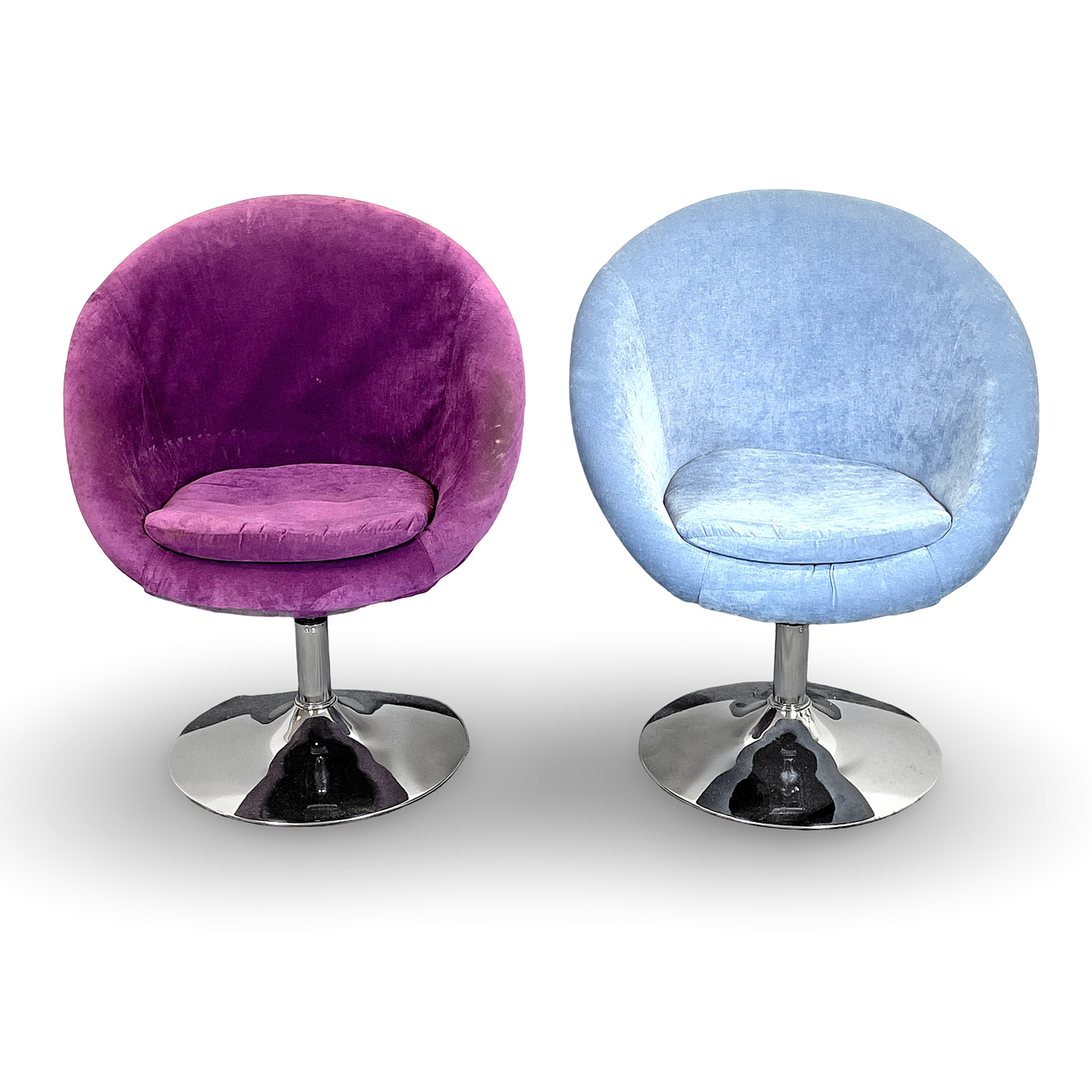 SWIVEL ARMCHAIRS, 2 pcs, plush upholstered.