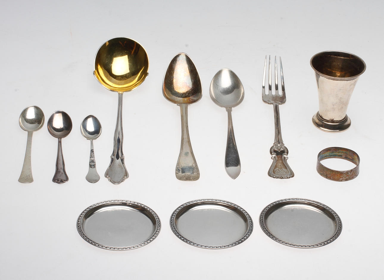 SILVER, 12 delar, vikt ca. 338 gram.