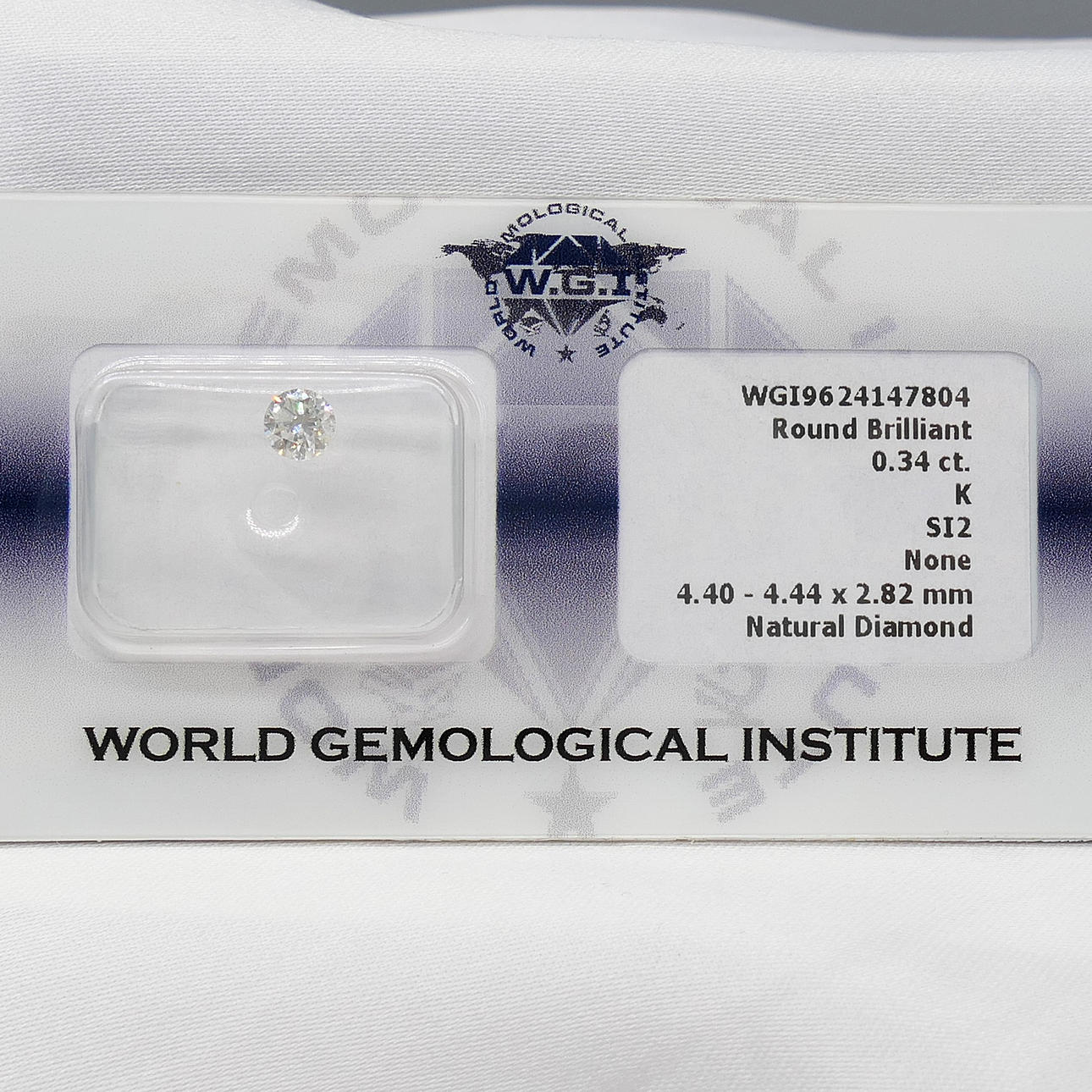 0.34 CARAT DIAMOND, certified.