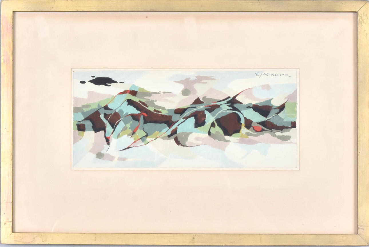 SVEN JOHANSSON. Gouache.
