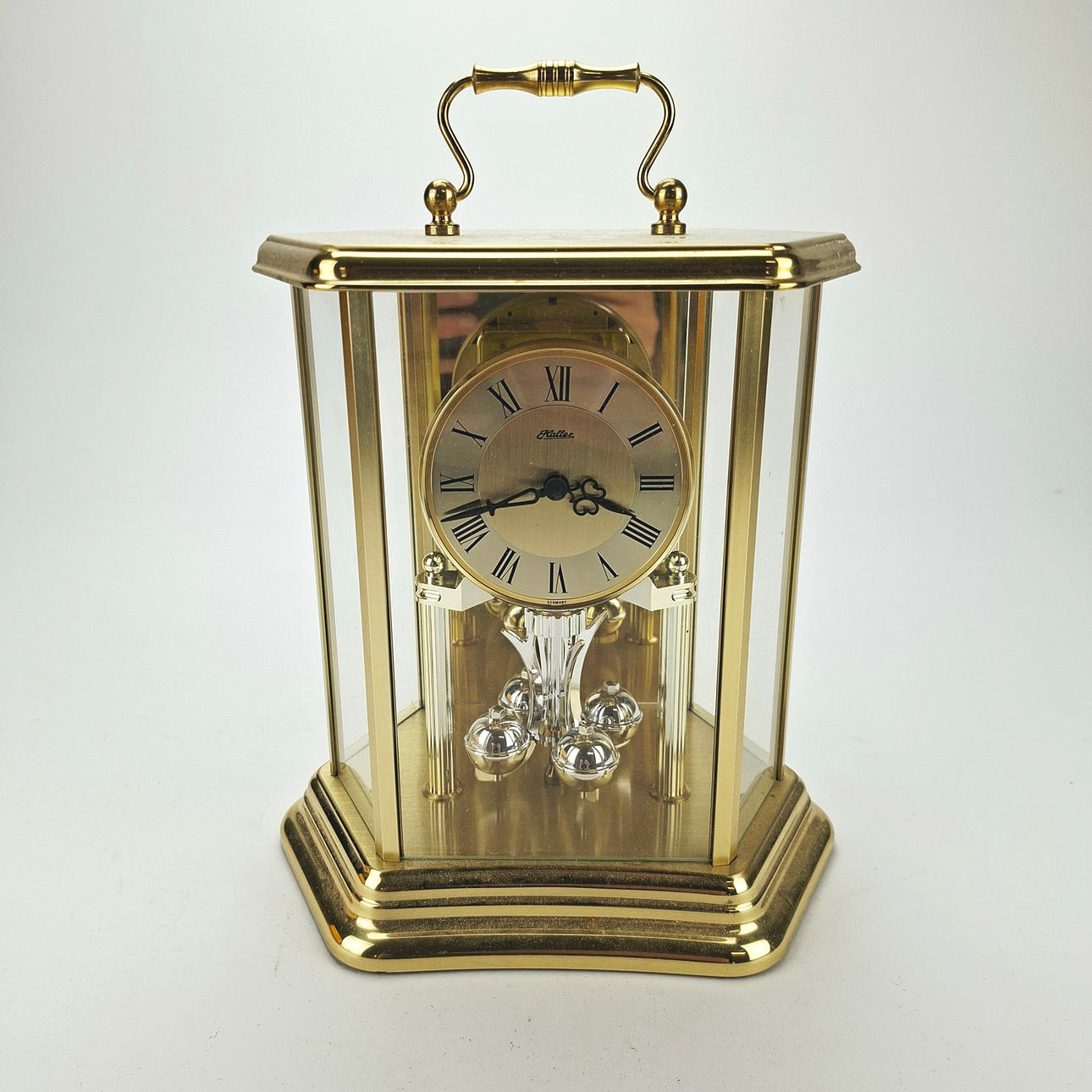 TABLE CLOCK, so-called anniversary clock, Haller, Germany.