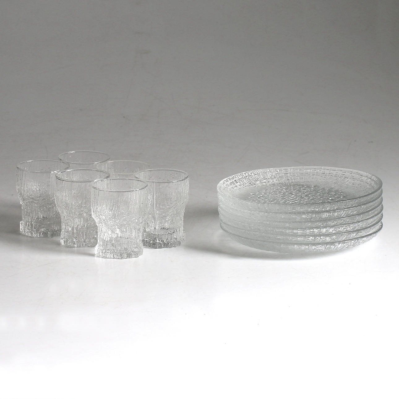 SERVISDELAR, 12 delar, glas, "Ultima Thule" Tapio Wirkkala, Iittala.