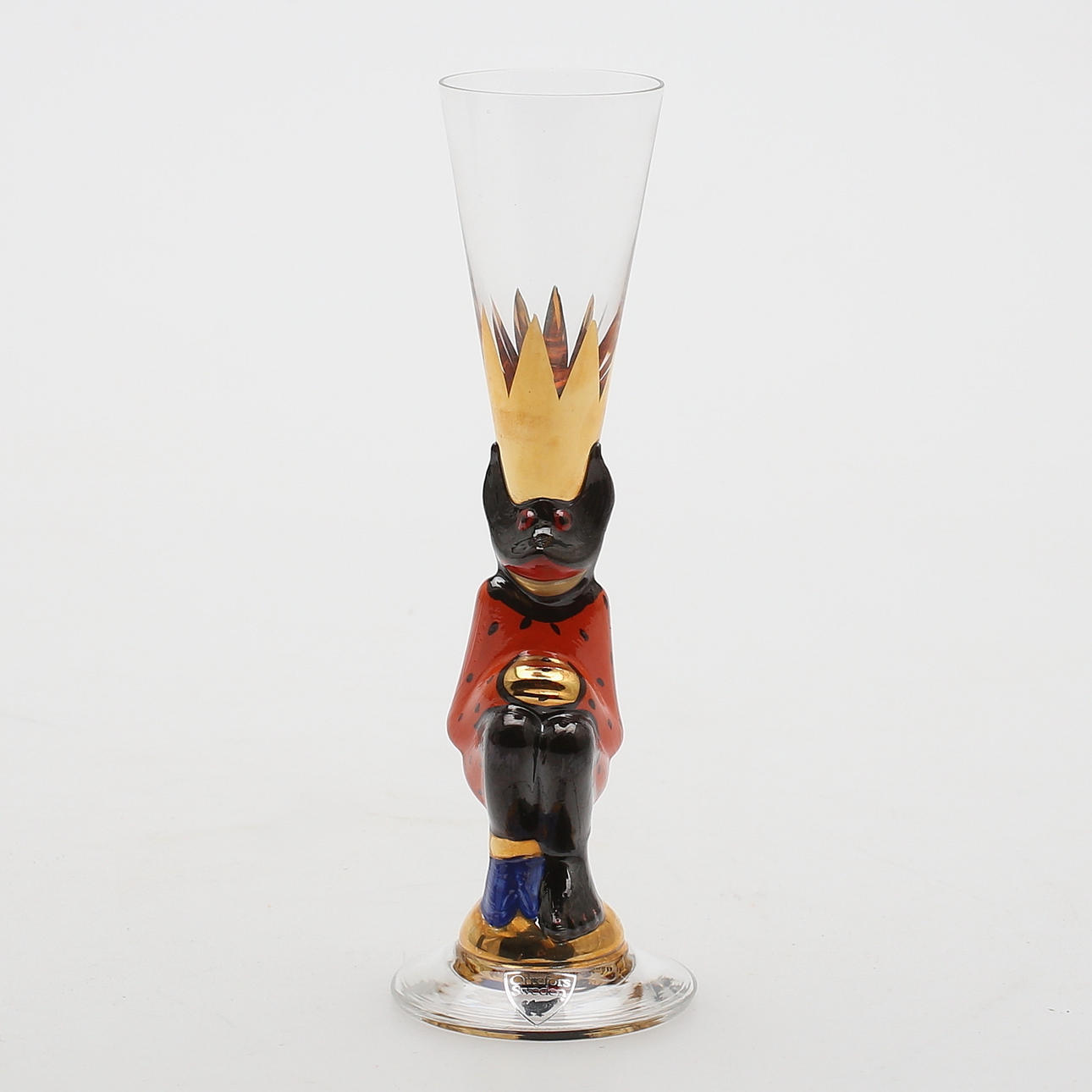 GUNNAR CYRÉN. Snapsglas, "Orange", Orrefors, ur Nobel-serien, 2011.