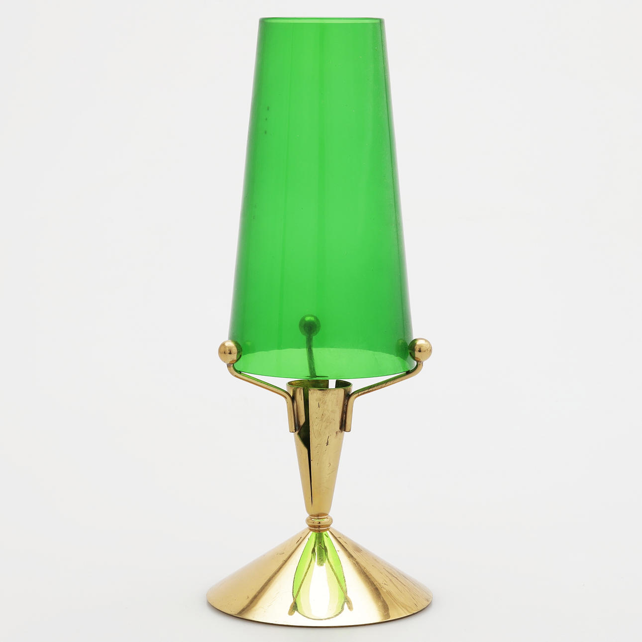 CANDLESTICK, glass/metal, Ystad-metall.