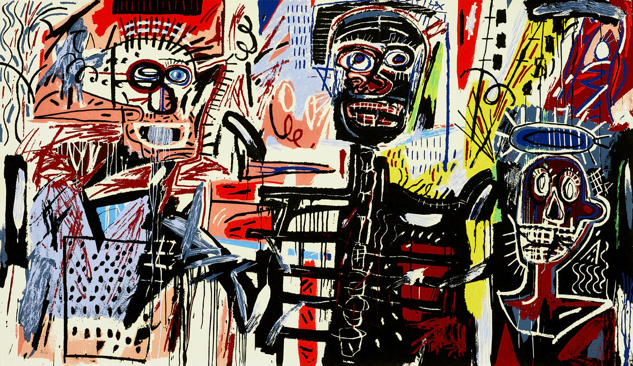 RICHARD RYAN (FÖDD 1974). "Hommage à Basquiat", signerad, numrerad 5/10, pigmentutskrift på fineartpapper