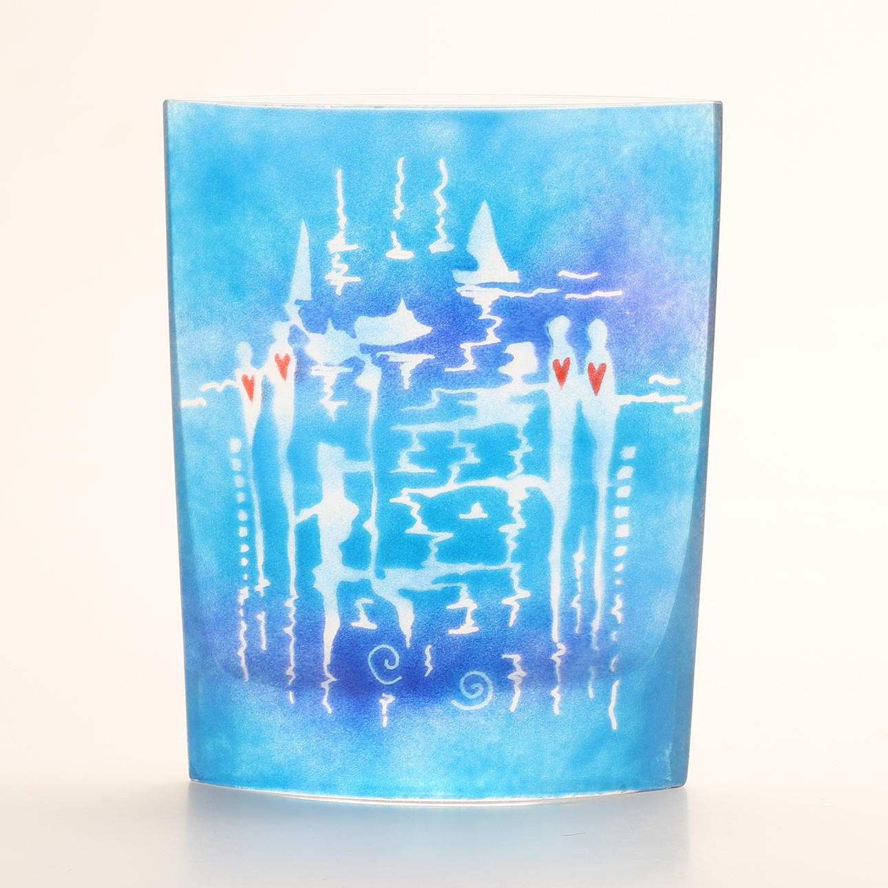 VASE, glass, Steninge slott.