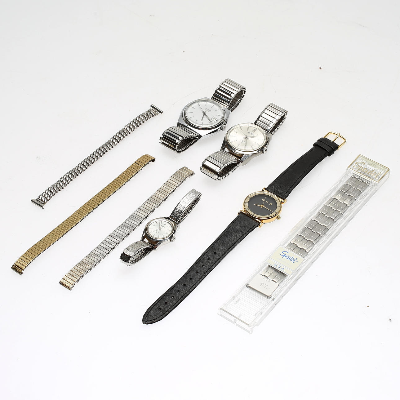 ARMBANDSUR, 4 st, bl a Seiko och Moretime, 1900-talets andra hälft.