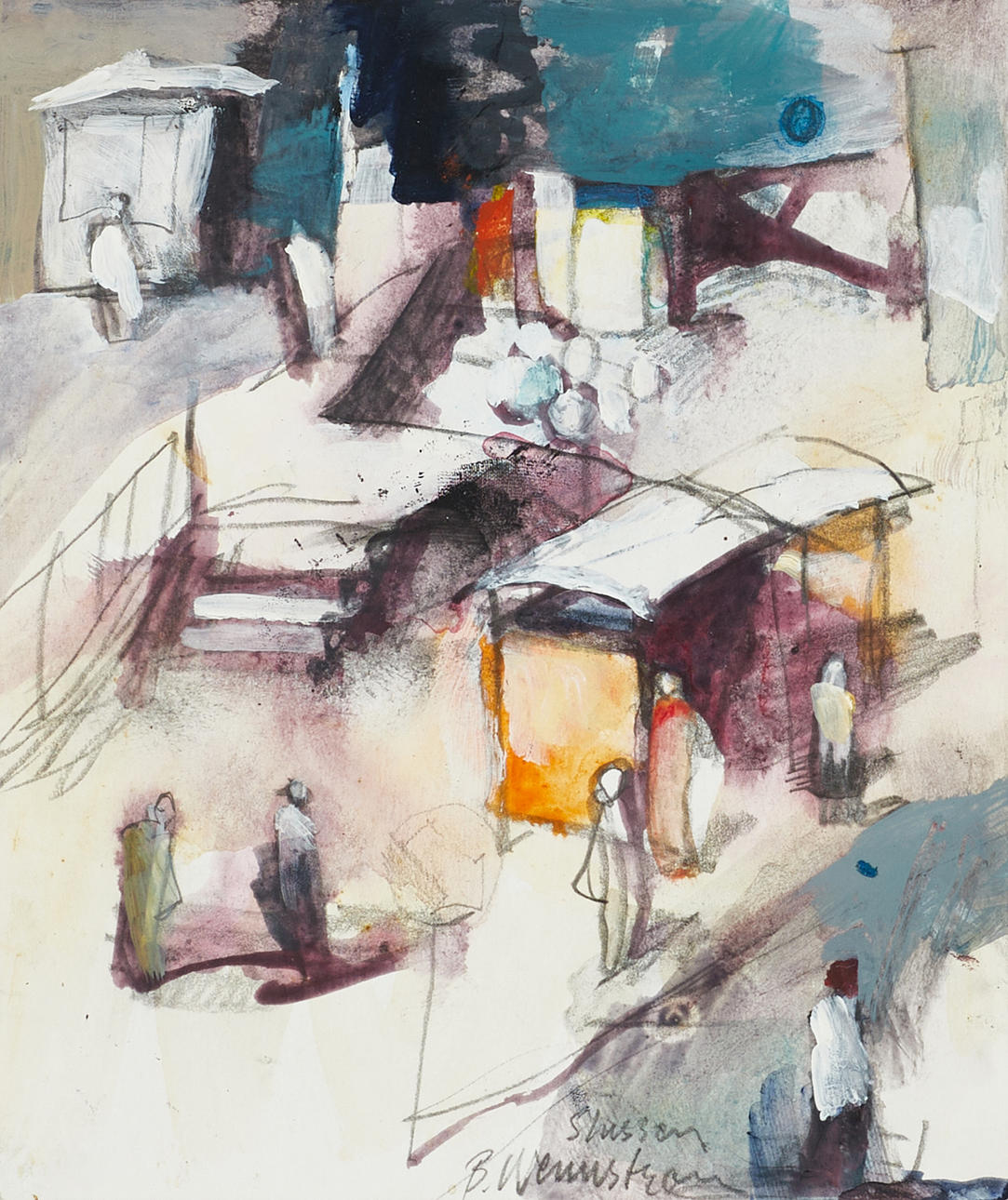 BERNDT WENNSTRÖM (born 1946), "Trafikplats Slussen", signed.