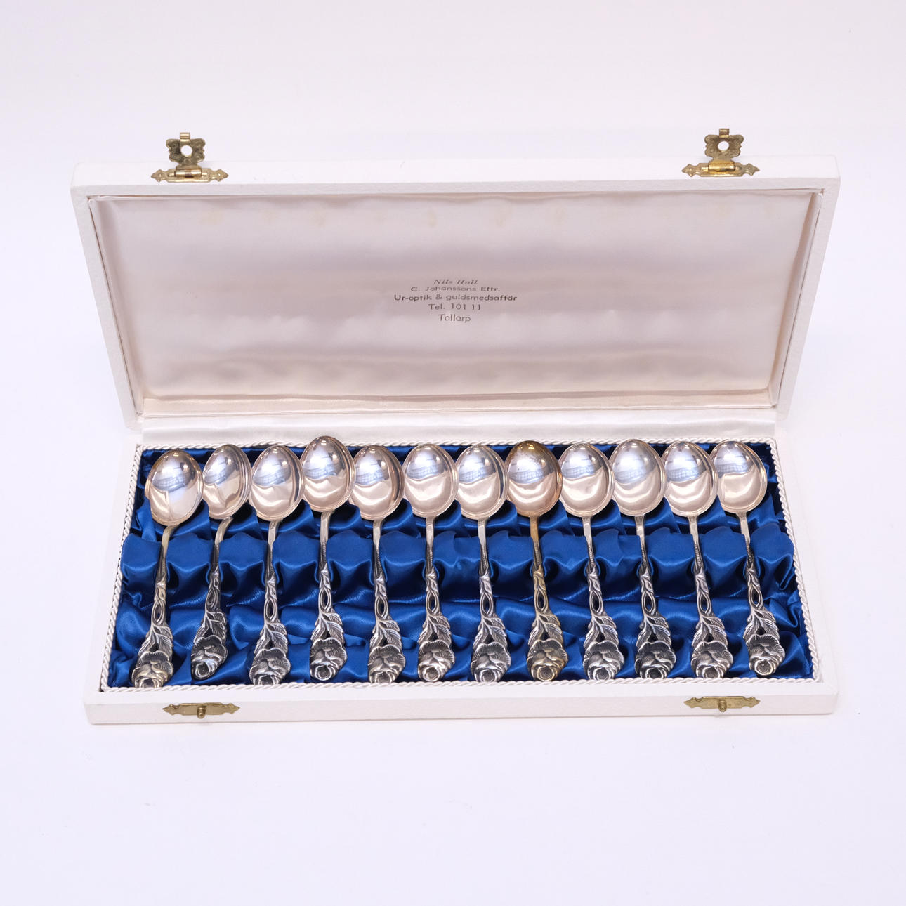COFFEE SPOONS, ROSEN, SILVER, 12 PIECES.