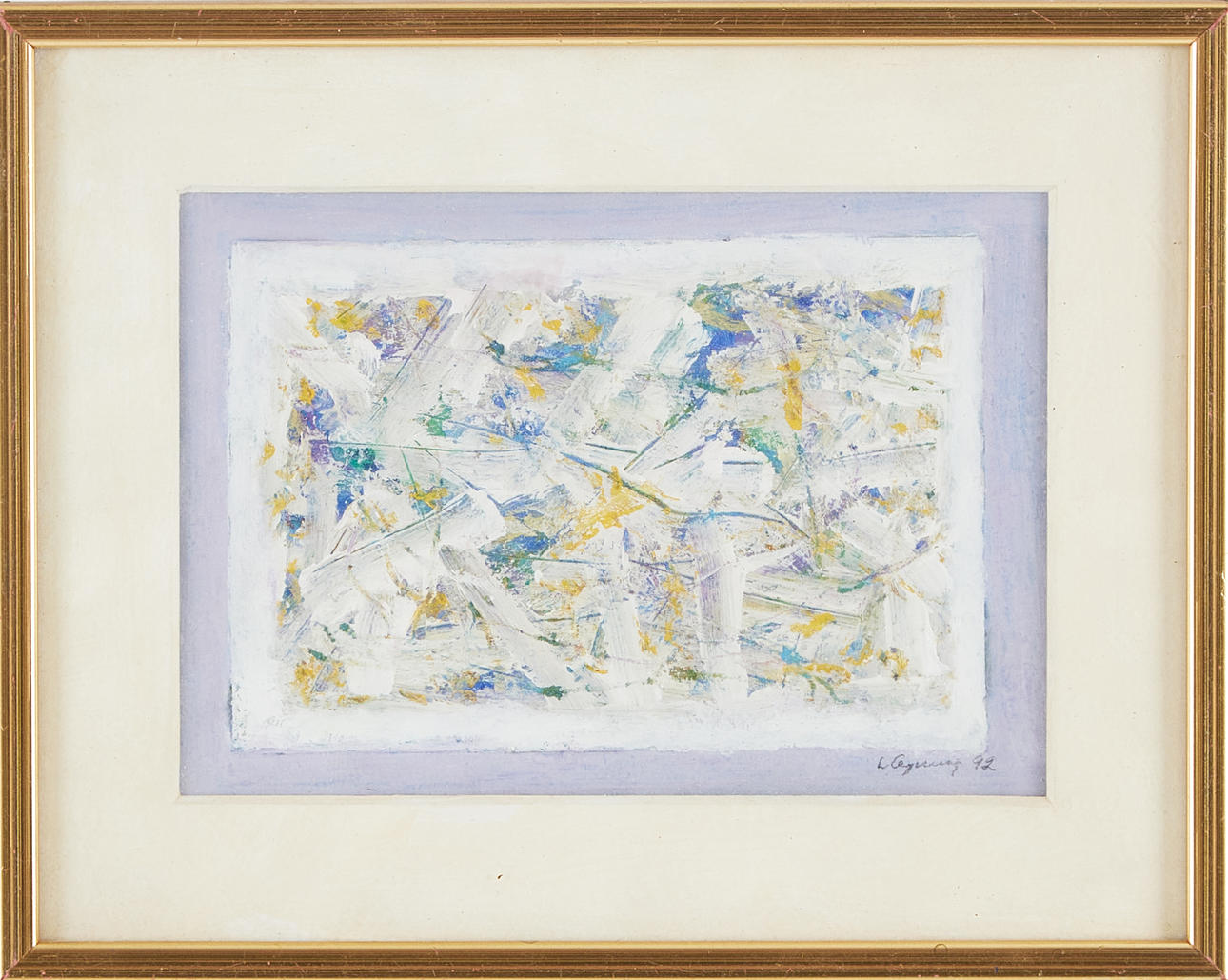 LARS GYNNING (1920-2003) 2 compositions, gouaches, signed L Gynning, dated -92.