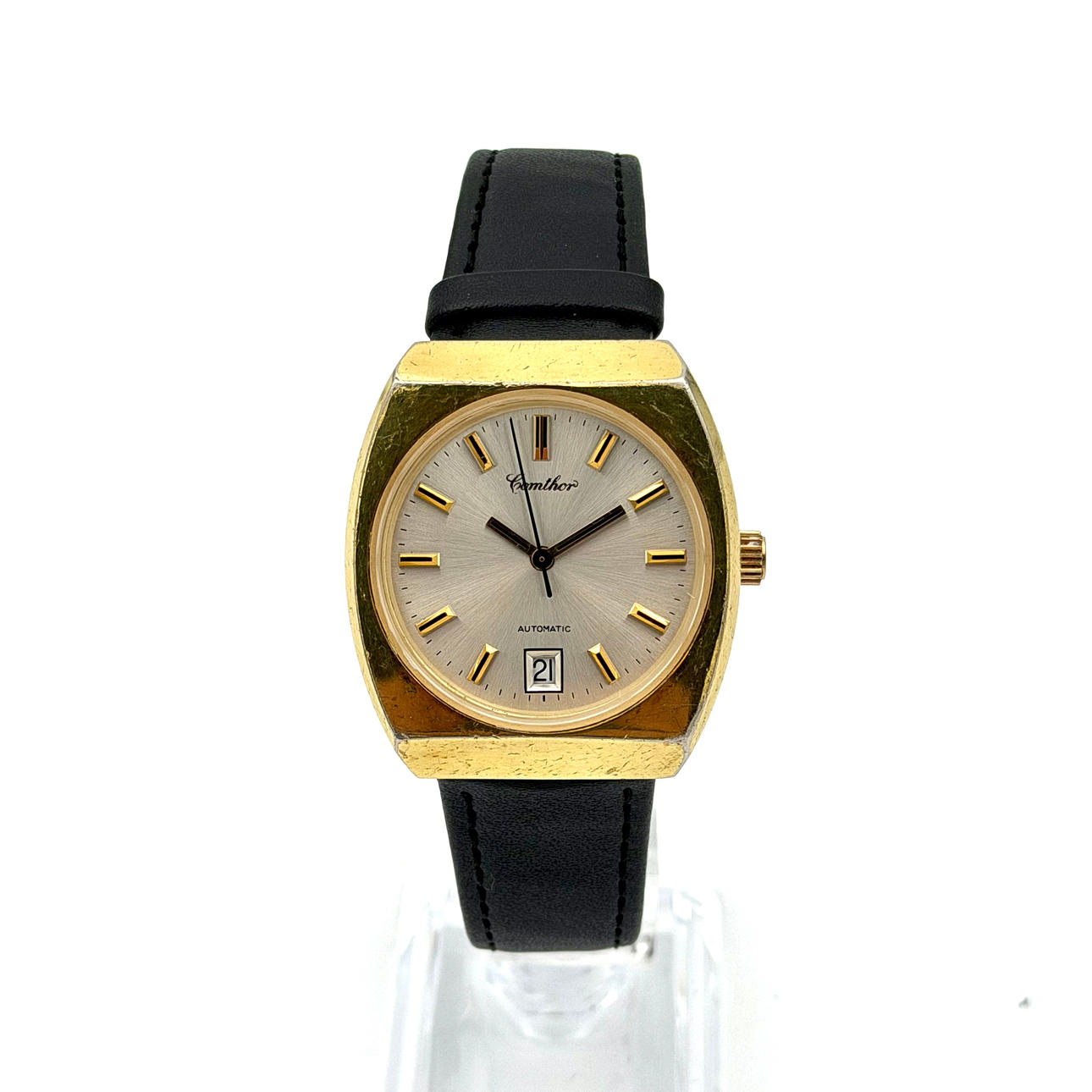 COMTHOR, wristwatch, 1970s, automatic, gold-plated.