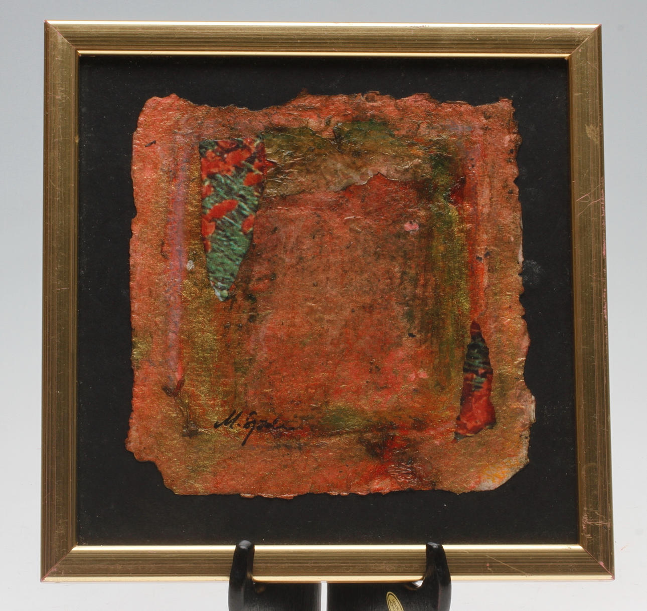 MARGARETA SJÖDIN. Blandteknik/collage, signerad.