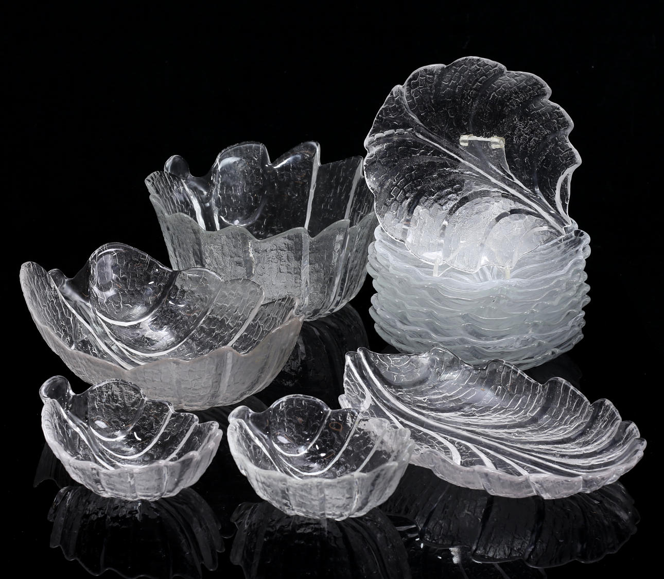 LARS HELLSTEN. Glass tableware parts 15 pcs, "Eden", Orrefors.