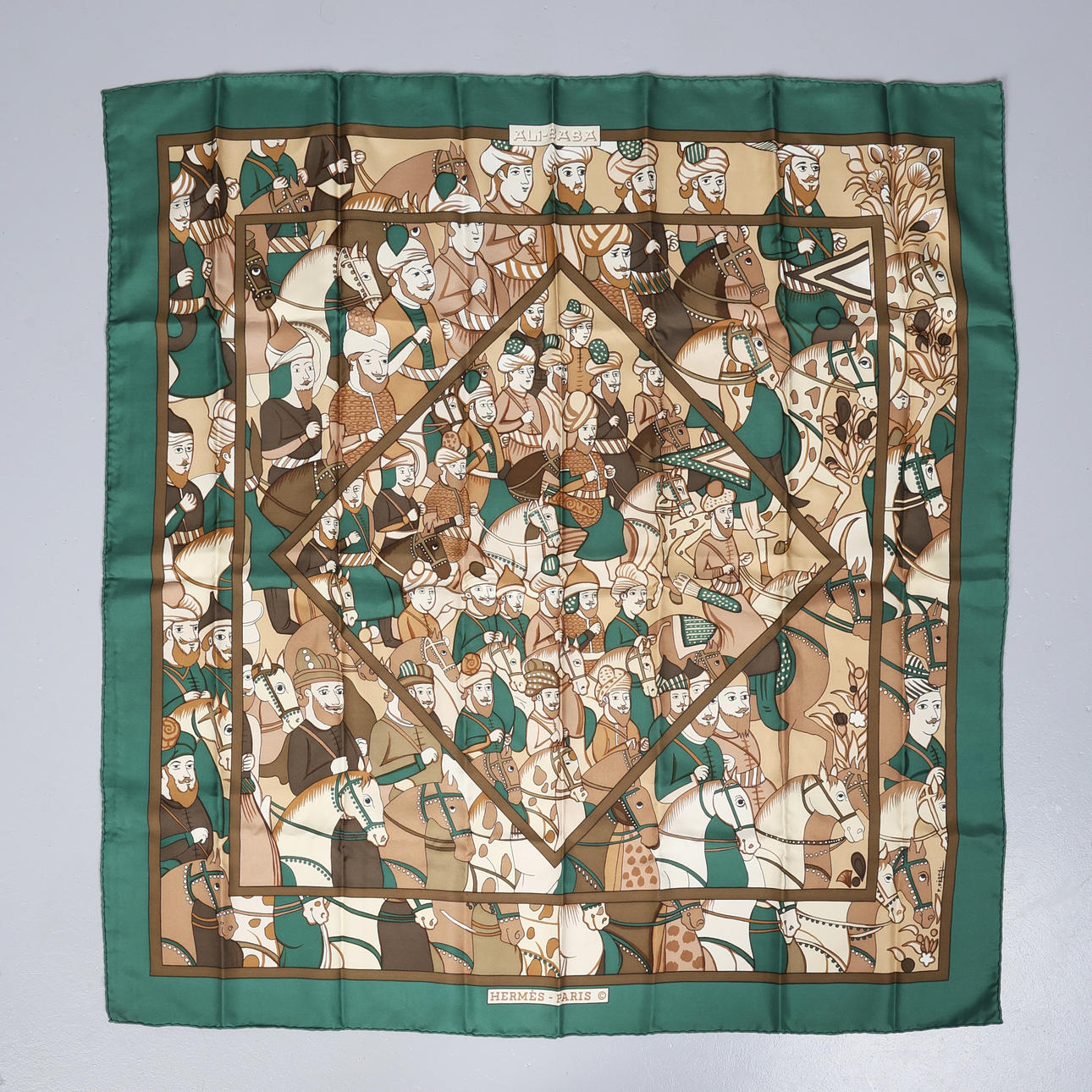 HERMES ALI BABA SILK SCARF.