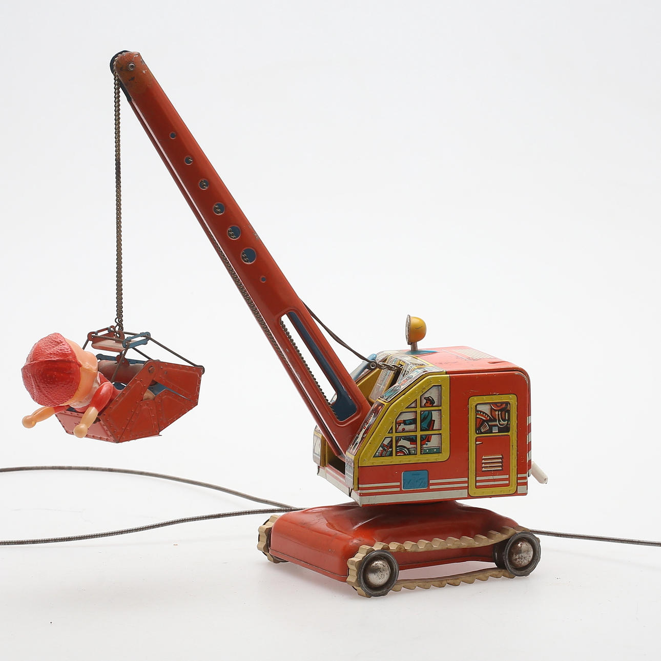 LEKSAK, plåt, grävmaskin, Michael Fuchs Zehndorf, MTZ,1900-tal.