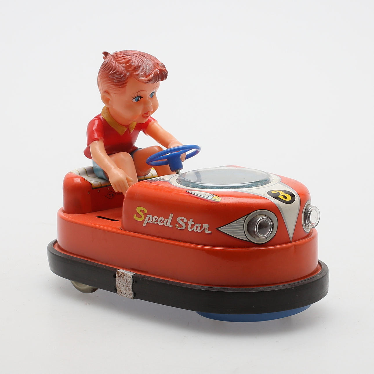 MODELLBIL, plåt, "Radiobil". T.N, Japan. 1900-talets mitt.