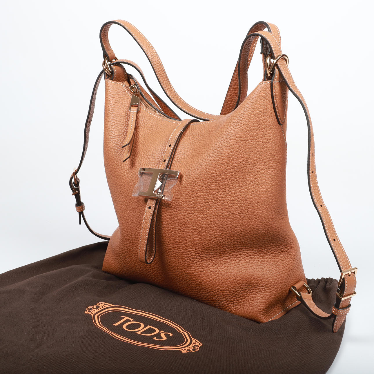 HANDBAG, brown leather, Tod's.