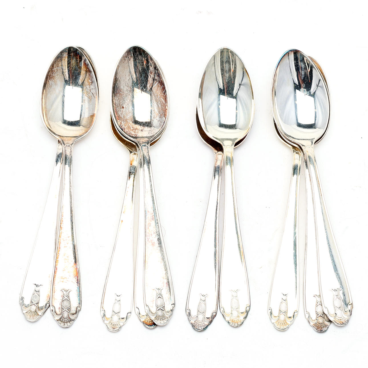 COFFEE SPOONS. Silver, GAB, 10 pcs.