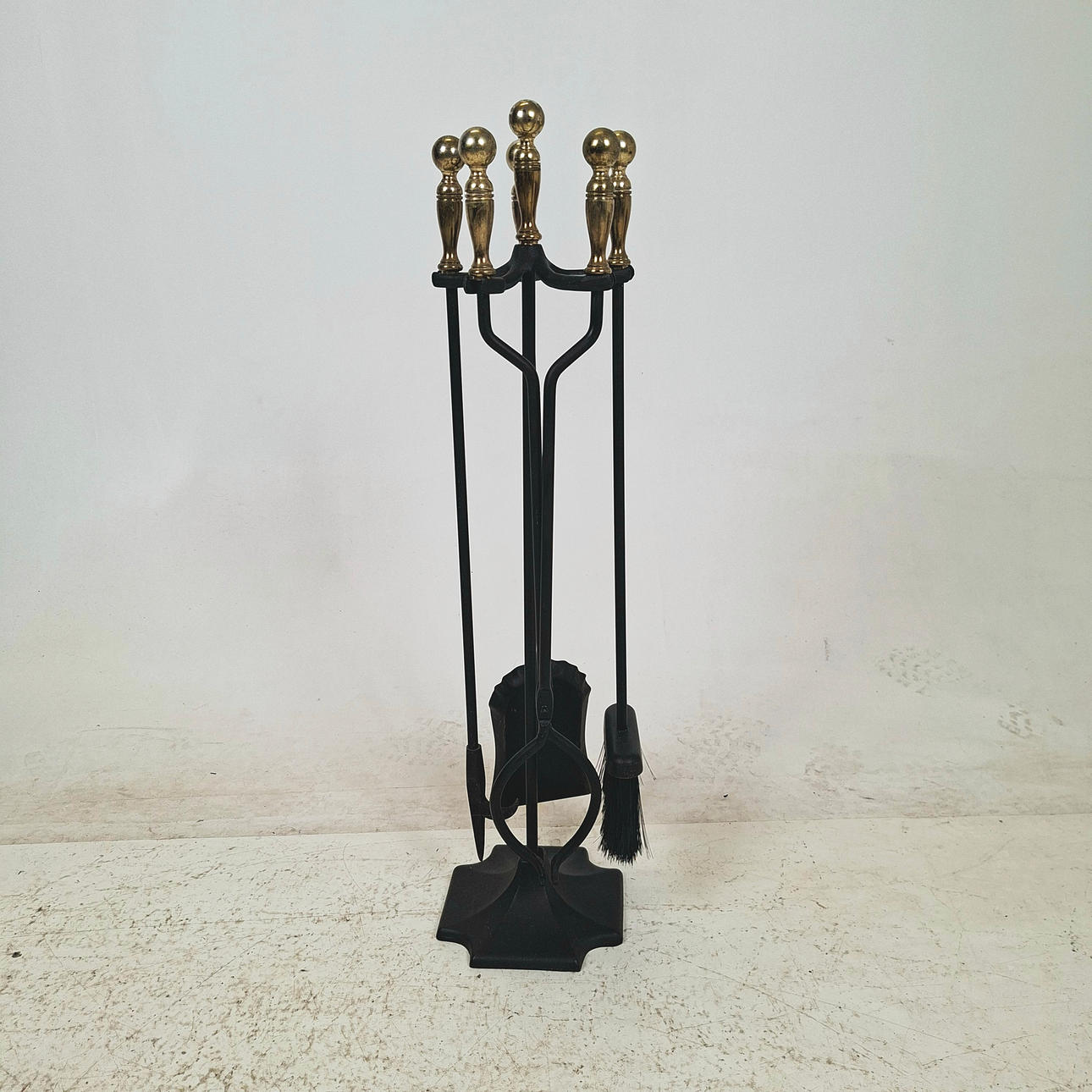 FIREPLACE SET, 6 pieces, metal.