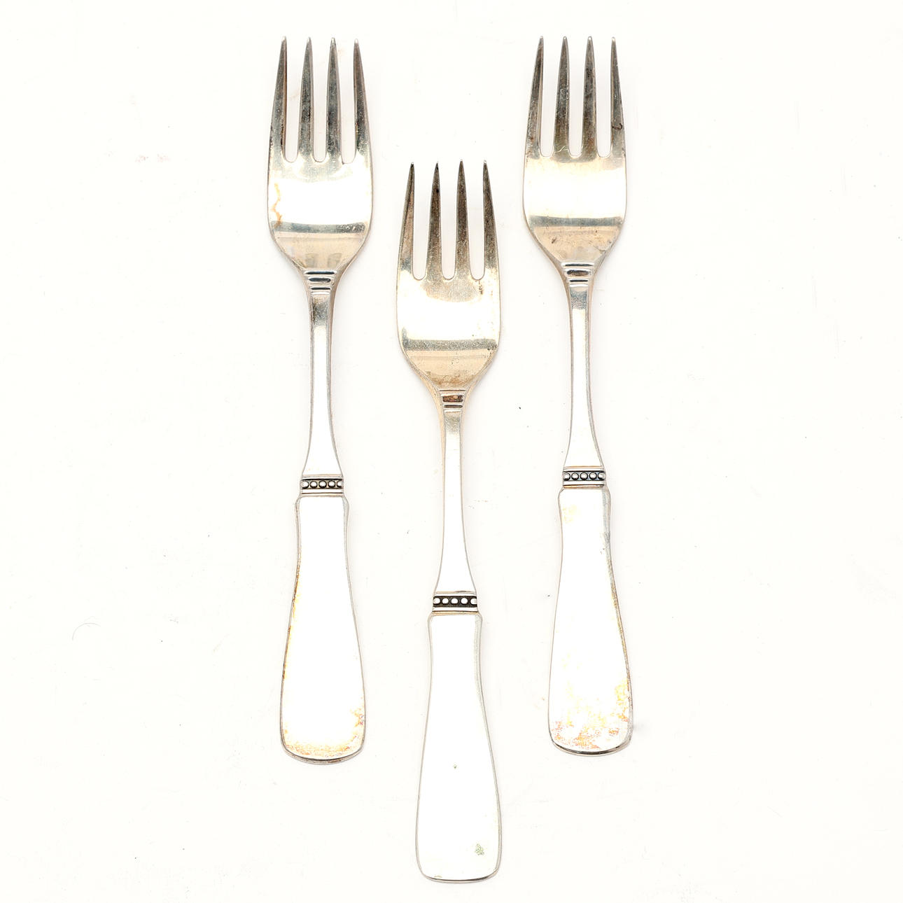 DESSERT FORKS. Silver, Uppsala, MGAB, 3 pcs.