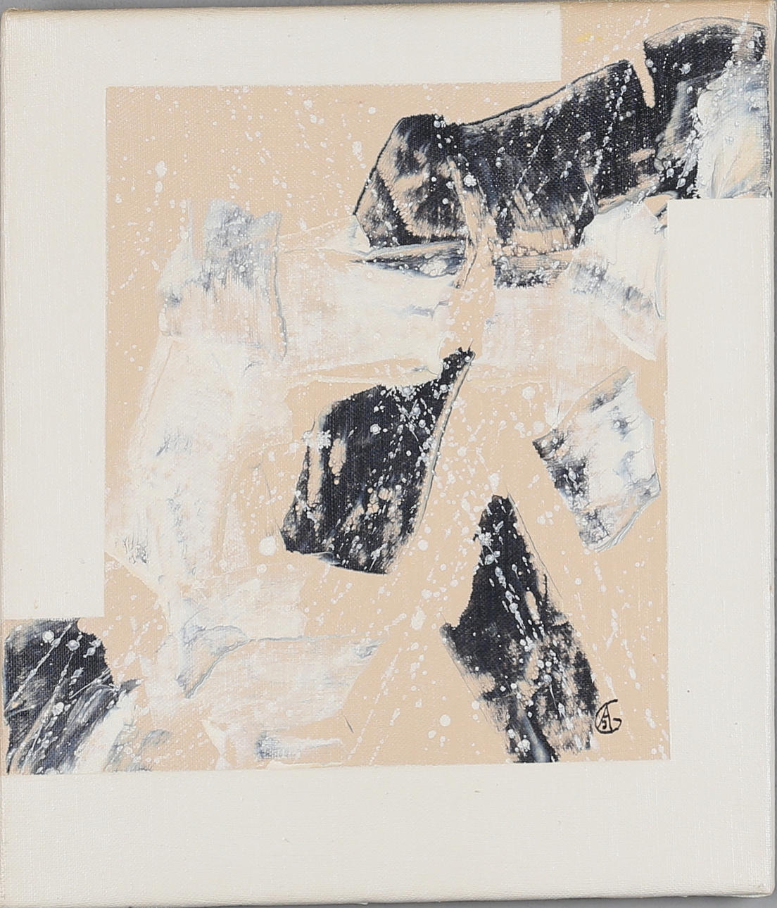 JAN ALLAN GUSTAVSSON. Komposition, olja på duk, signerad.