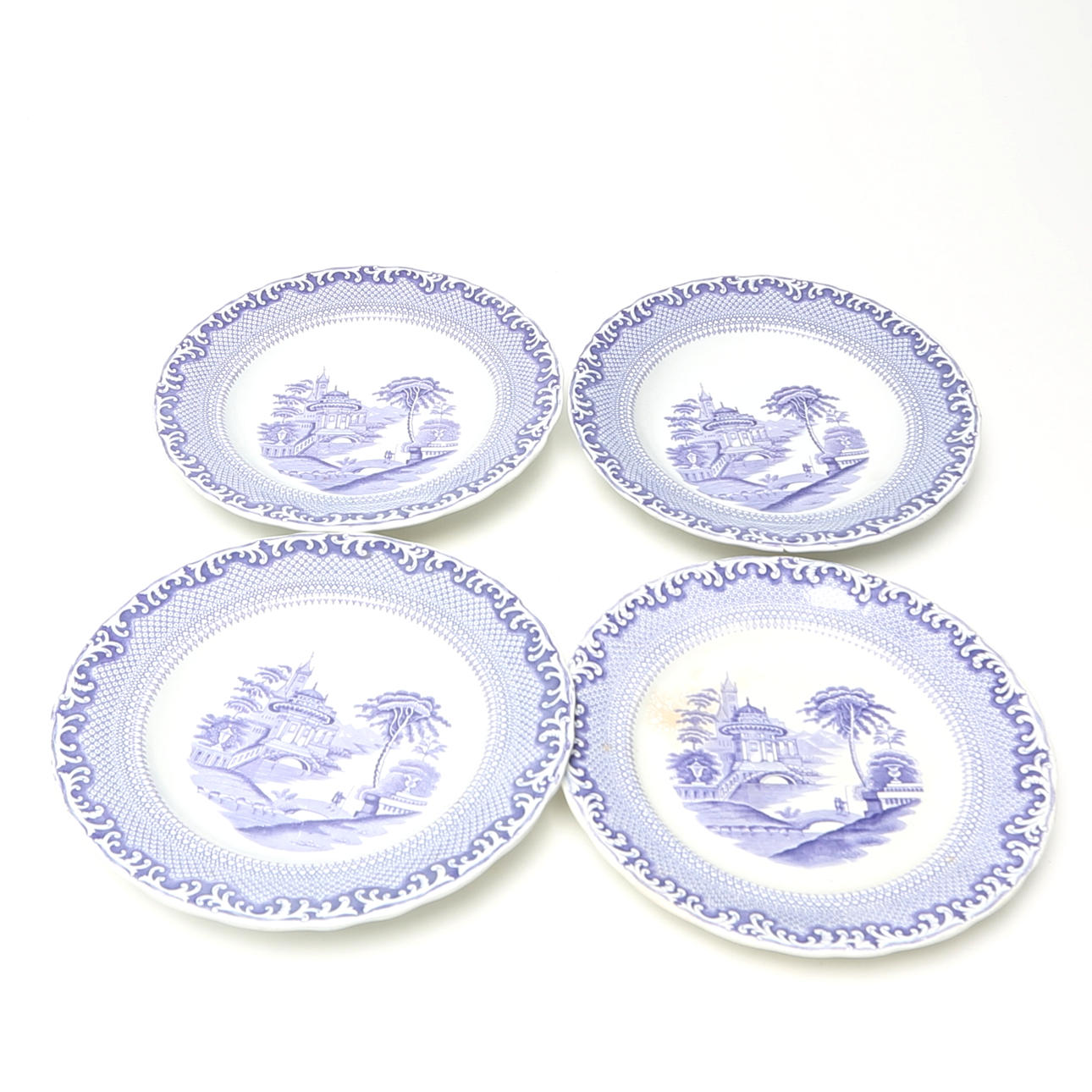 PLATES 4 pcs, earthenware, Rörstrand 19th century.