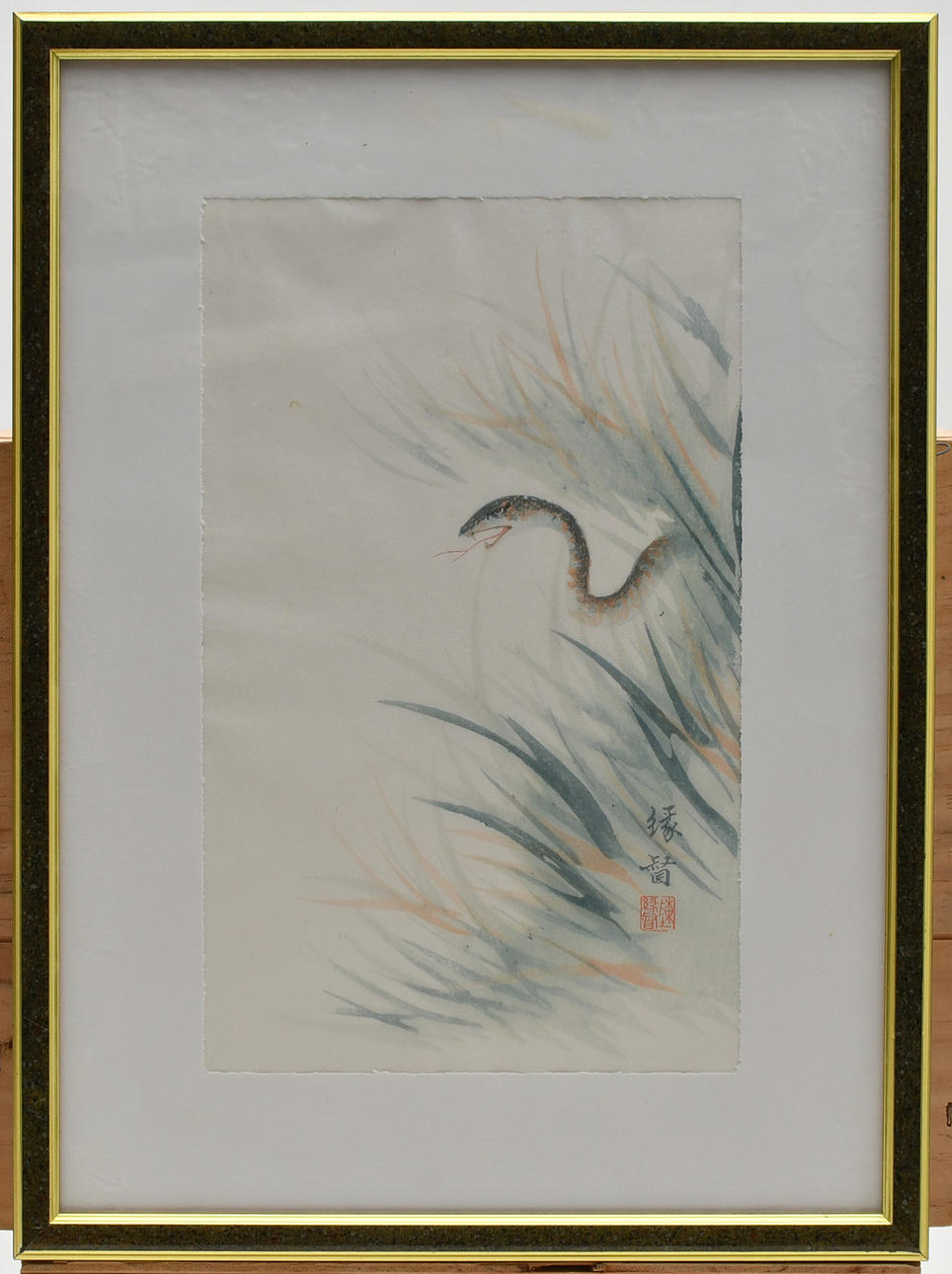 Painting. Winding snake. China.
