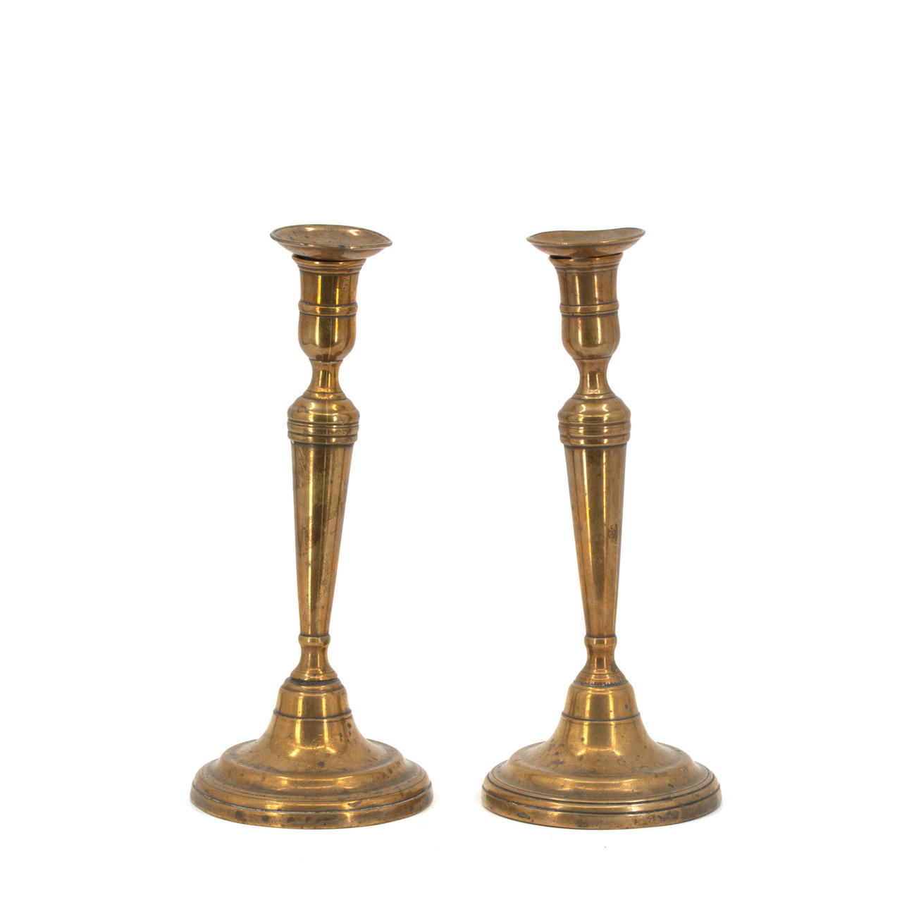CANDLESTICKS, a pair, brass, possibly Skultuna, 19th century.