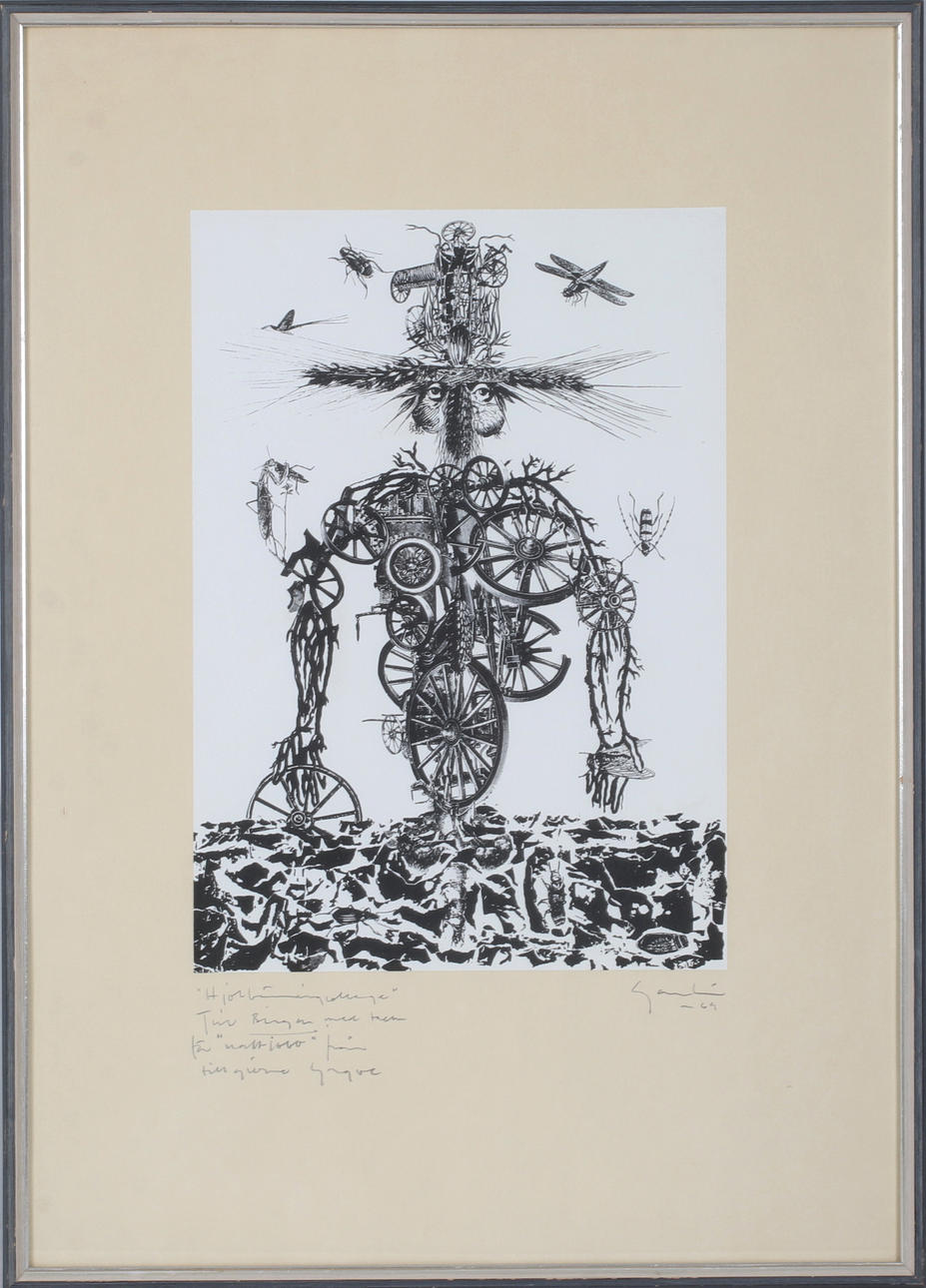 YNGVE GAMLIN. Figure composition, lithograph, signed and dated -69.