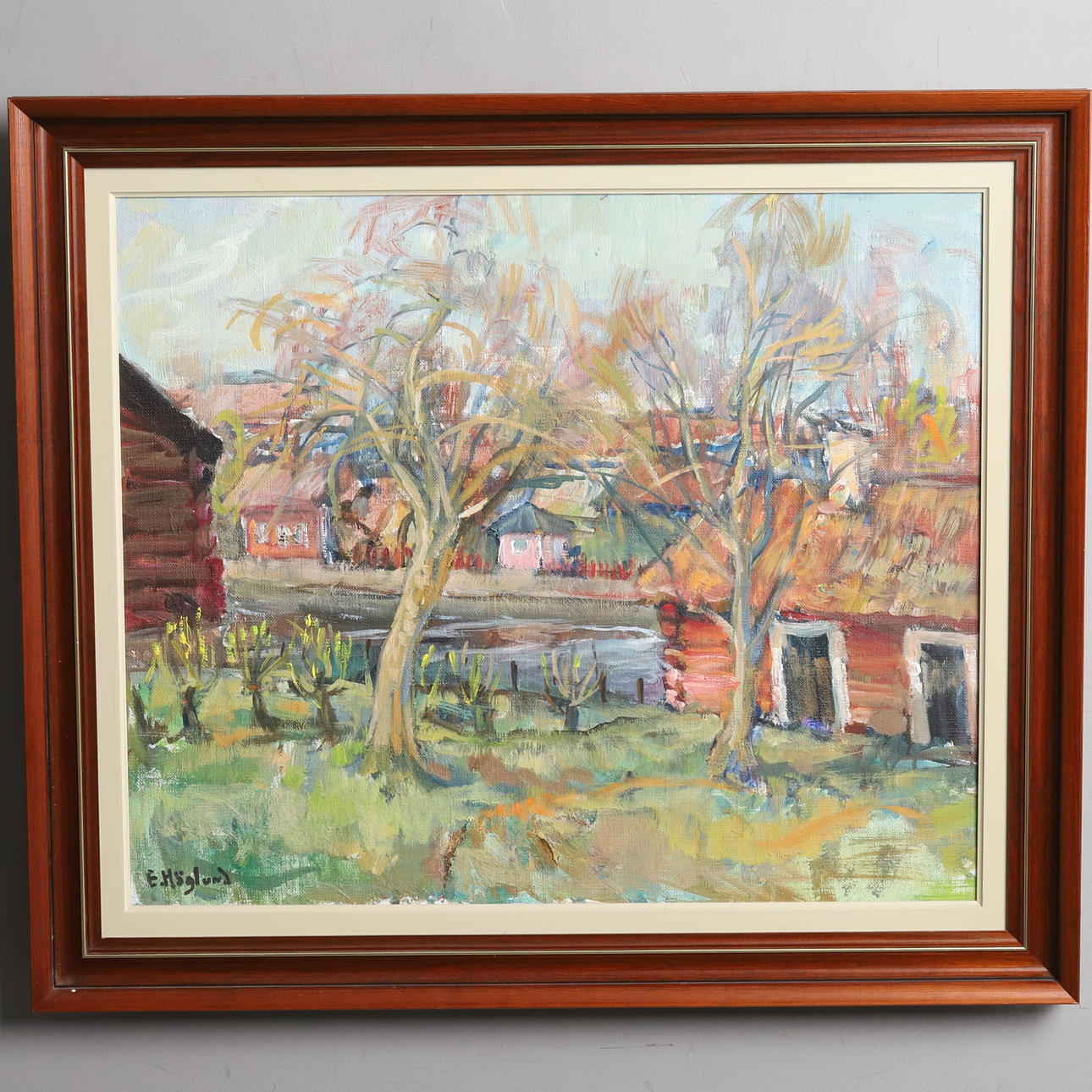 ELIN HÖGLUND. Oil on canvas, signed.