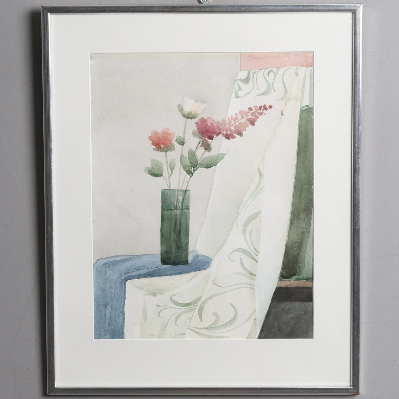 OIDENTIFIERAD KONSTNÄR. Watercolour, still life, signed and dated 1995.