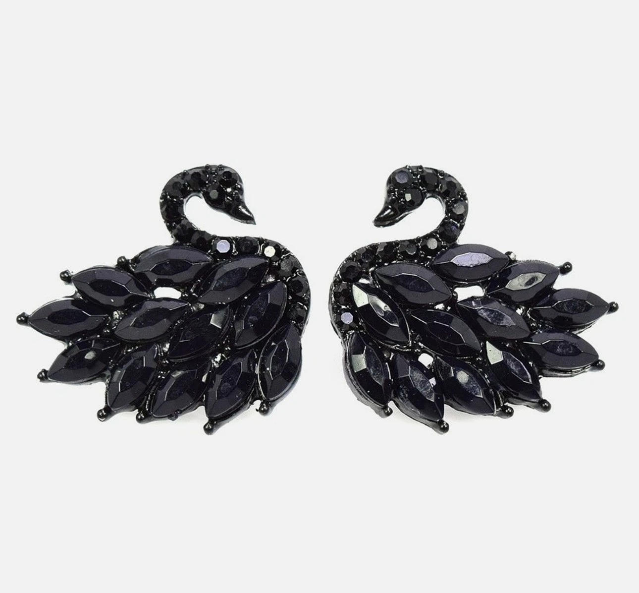 SWAN SPINEL EARRINGS.