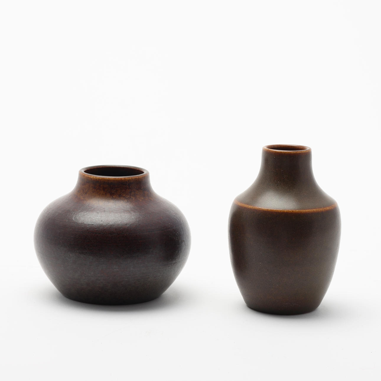 ERICH & INGRID TRILLER. Vases 2 pieces, Tobo, signed.