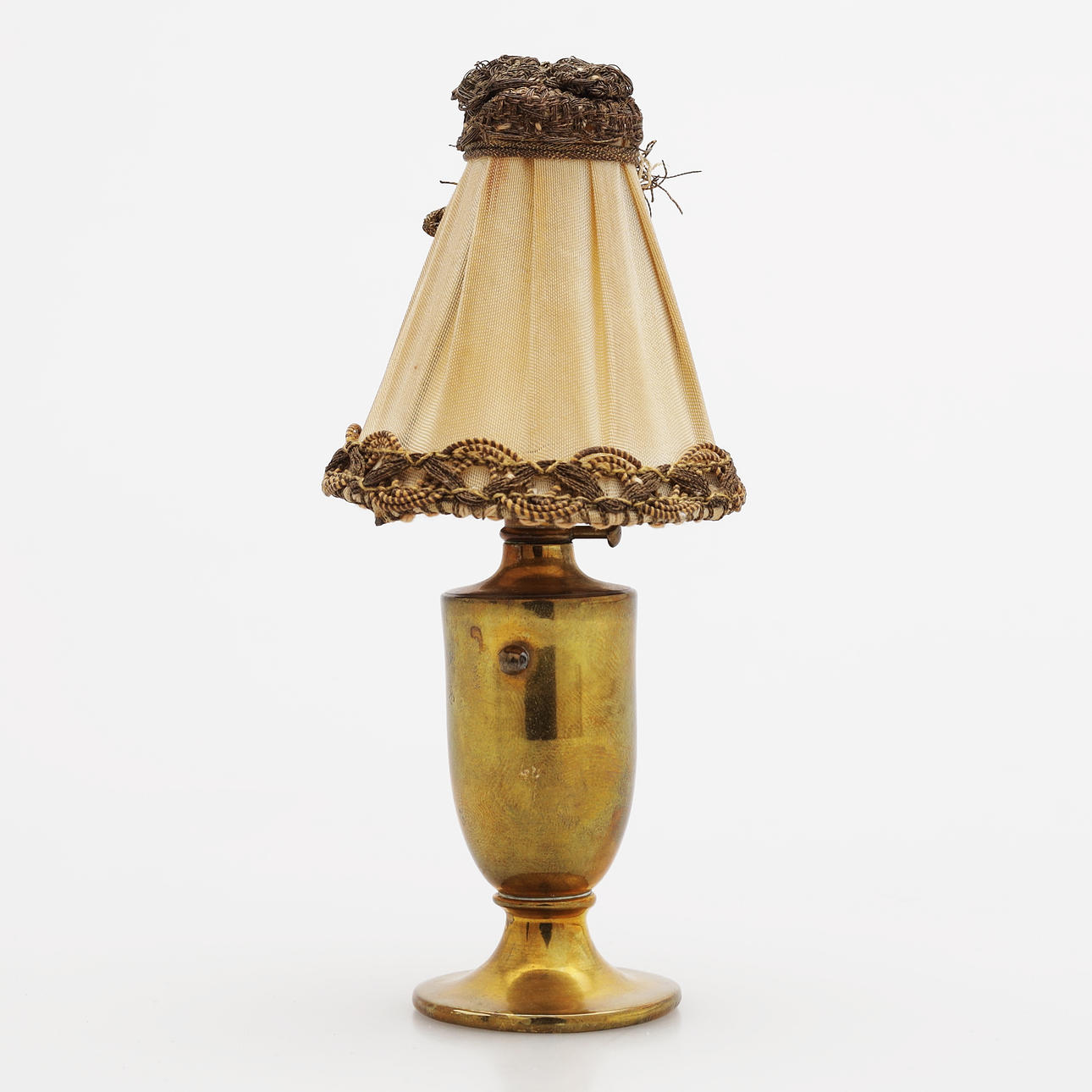 DOLLHOUSE LAMP, brass, 20th century.