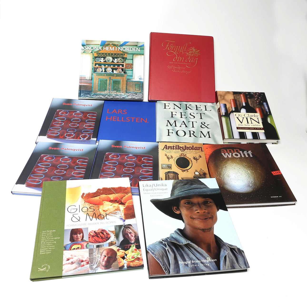BOOKS 12 pcs, including glass, duplicates occur.