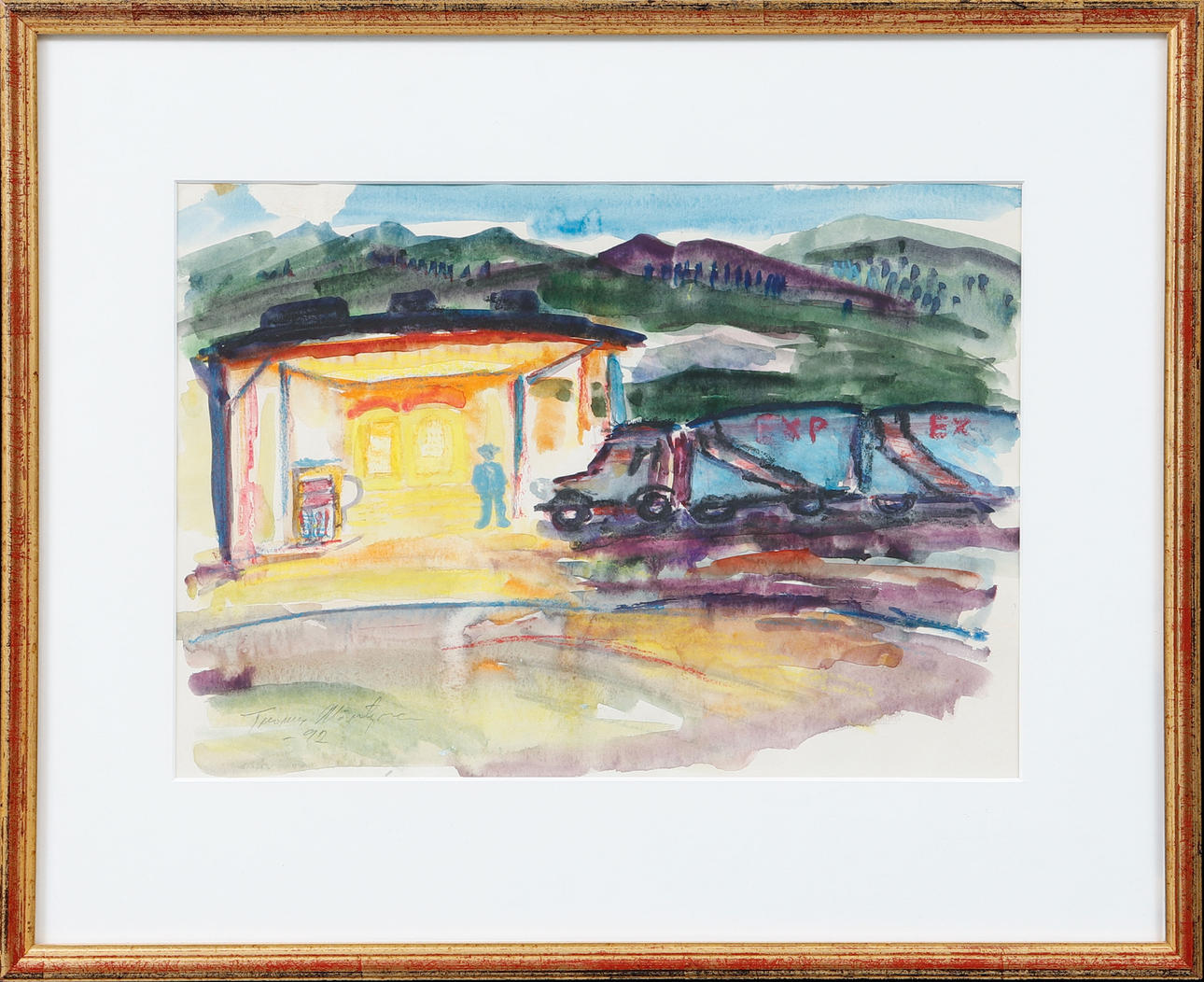 TUOMAS MÄNTYNEN. Watercolour, signed and dated -92.