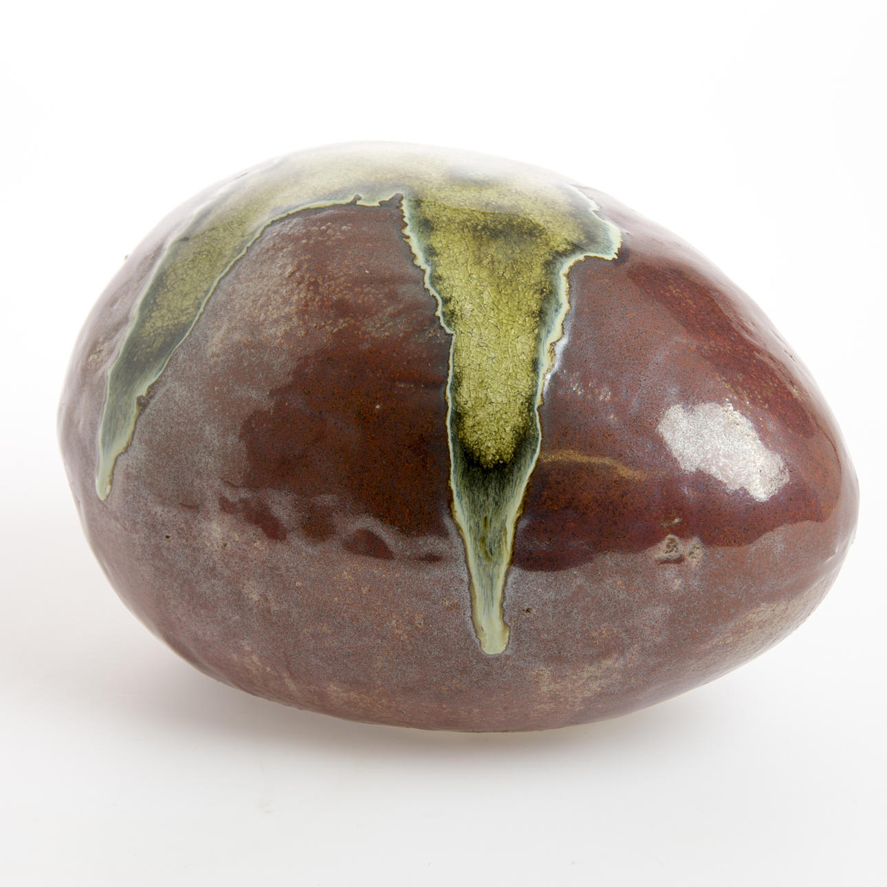 SKULPTUR, keramik, äggformad, Eva Carlsson Toft.