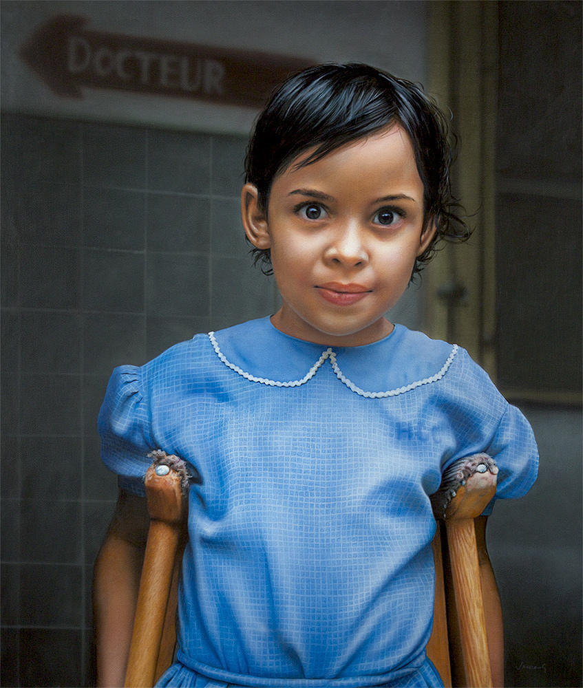 JOHANNES WESSMARK. Akryl/olja på duk, Aisha, signerad J Wessmark.